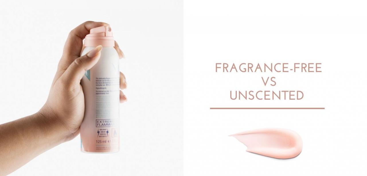 Fragrance-free vs Unscented 